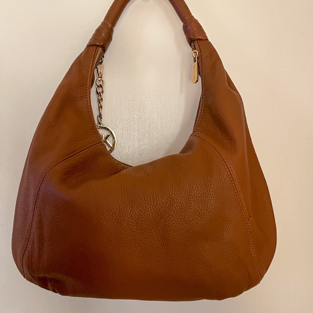 Michael Kors Camel Leather Hobo Bag